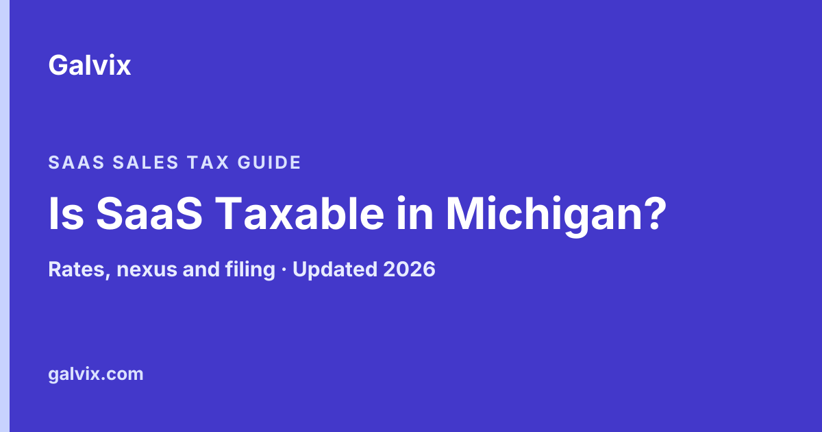 Is SaaS Taxable in Michigan?