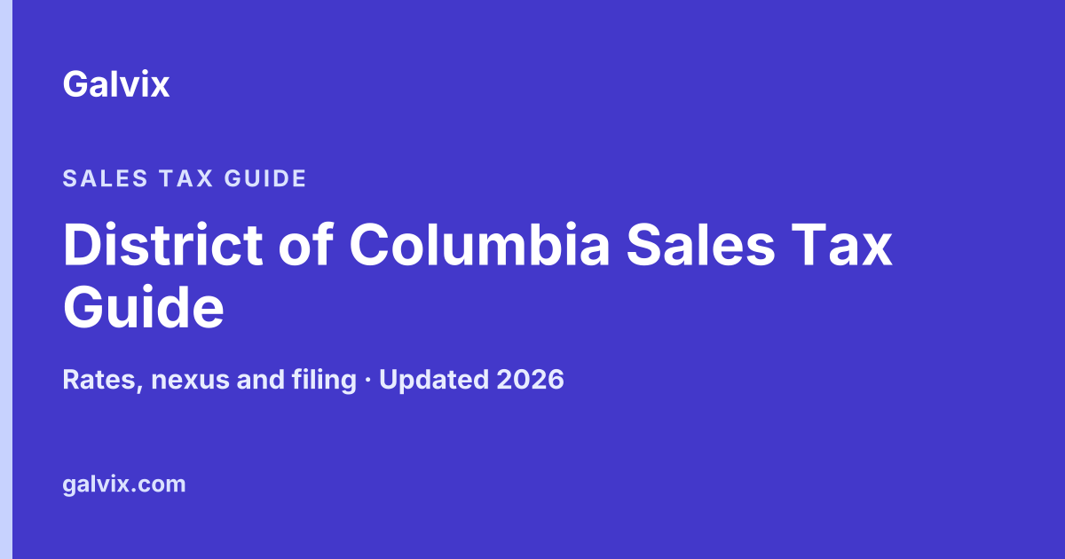 District of Columbia Sales Tax Guide