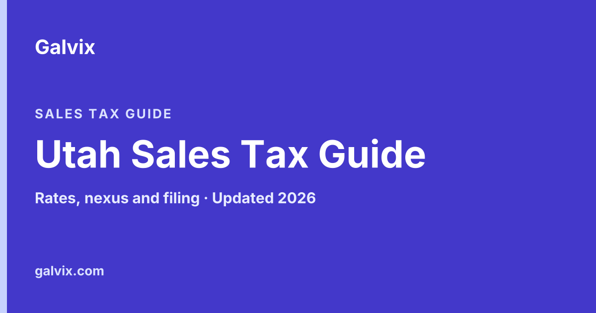Utah Sales Tax Guide