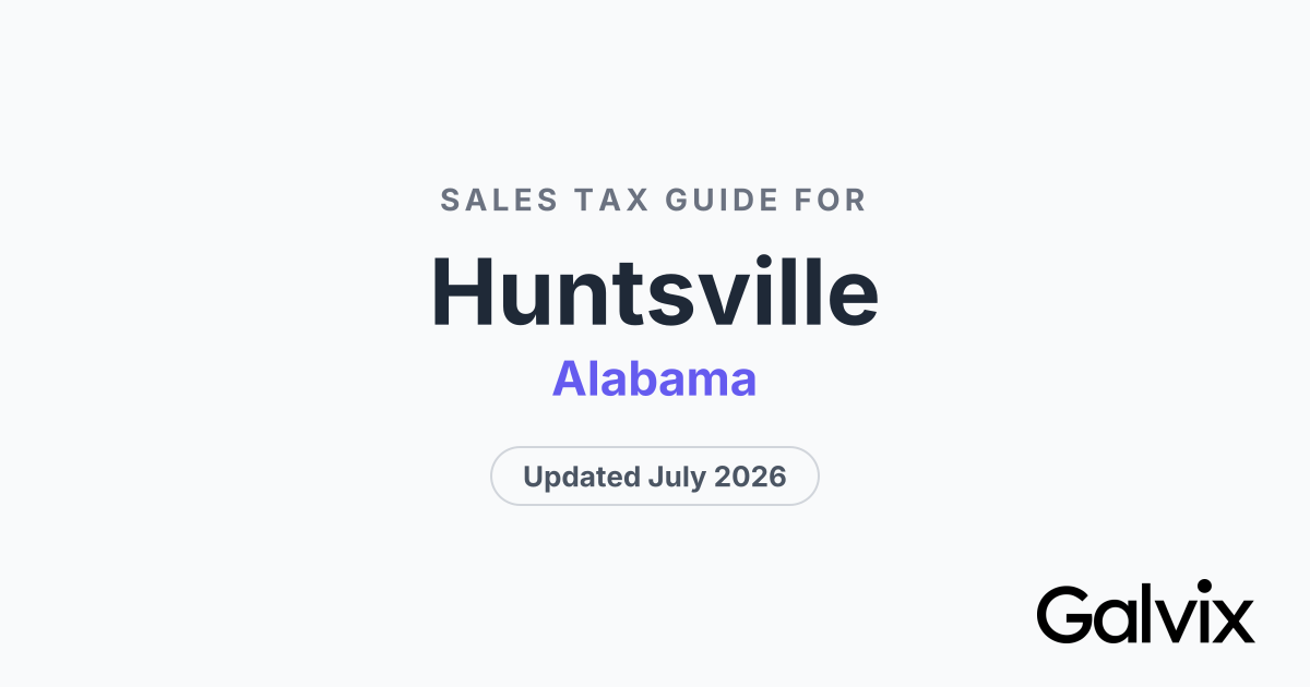 Huntsville Sales Tax