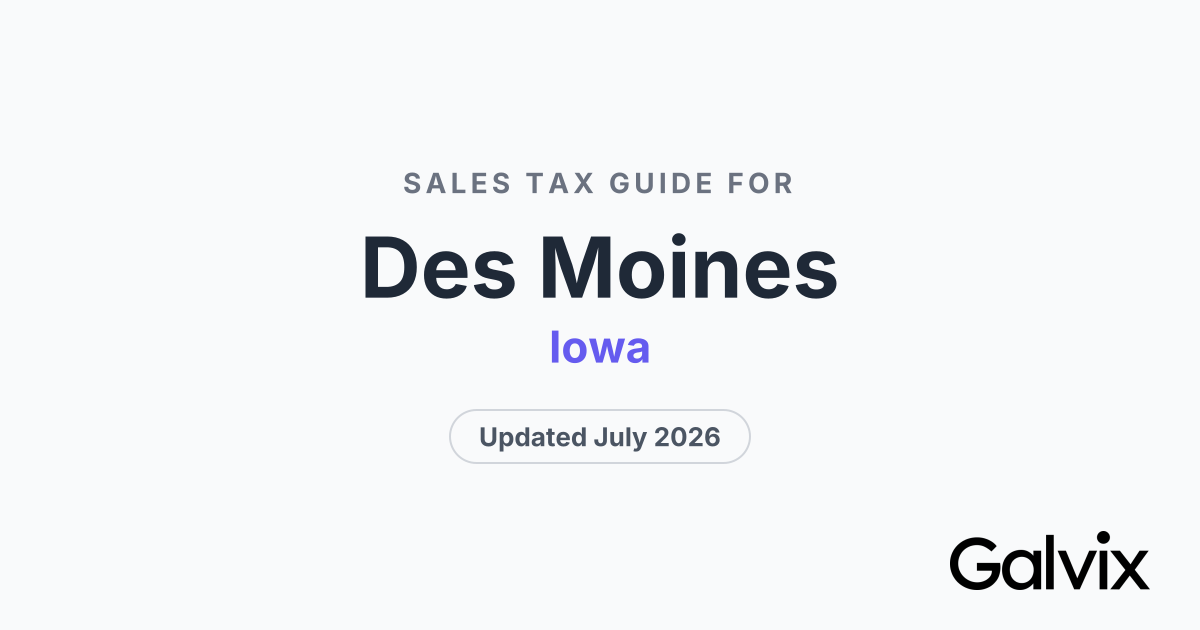 Des Moines Sales Tax