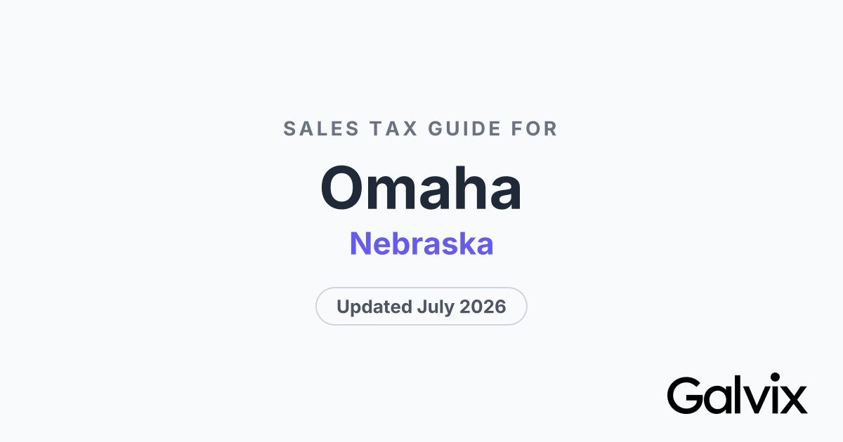 Omaha, NE Sales Tax Rate 2026 | Galvix