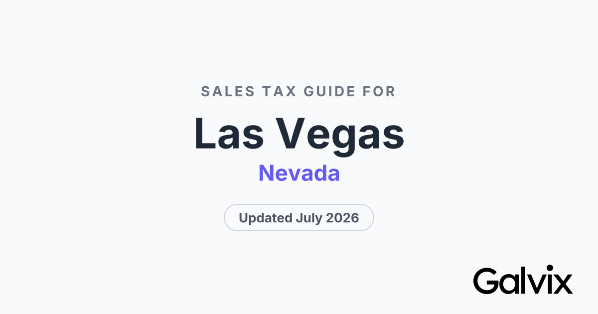 Las Vegas, NV Sales Tax Rate 2026 | Galvix