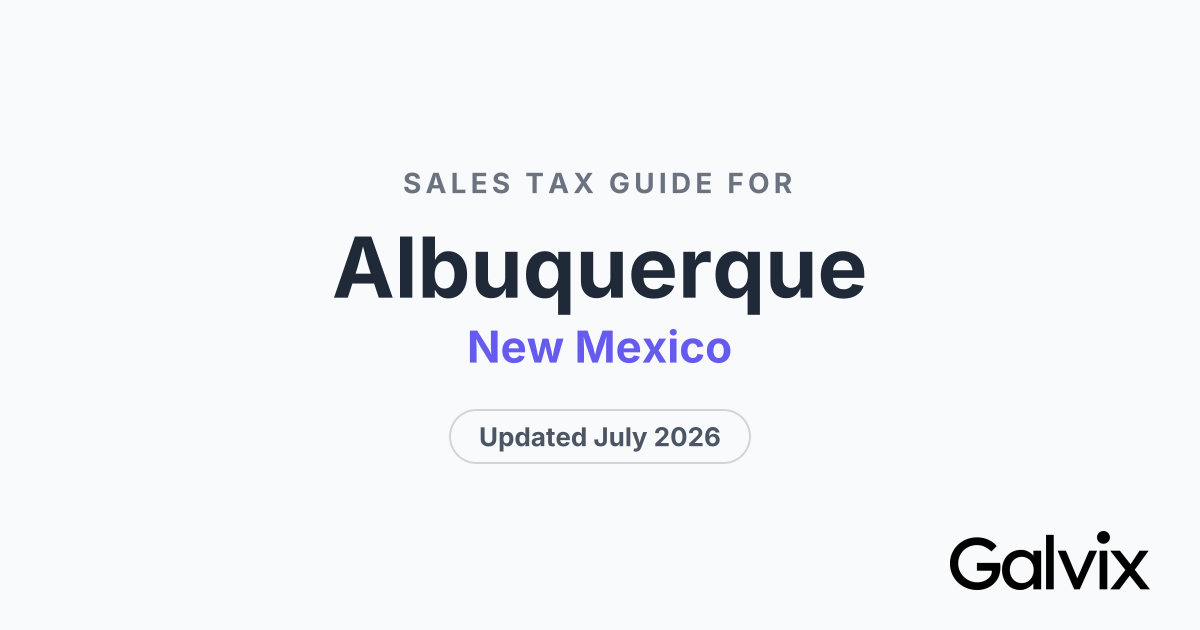 Albuquerque, NM Sales Tax Rate 2026 | Galvix