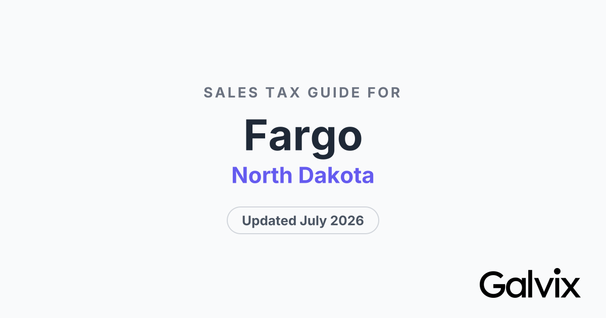 Fargo, ND Sales Tax Rate 2026 | Galvix