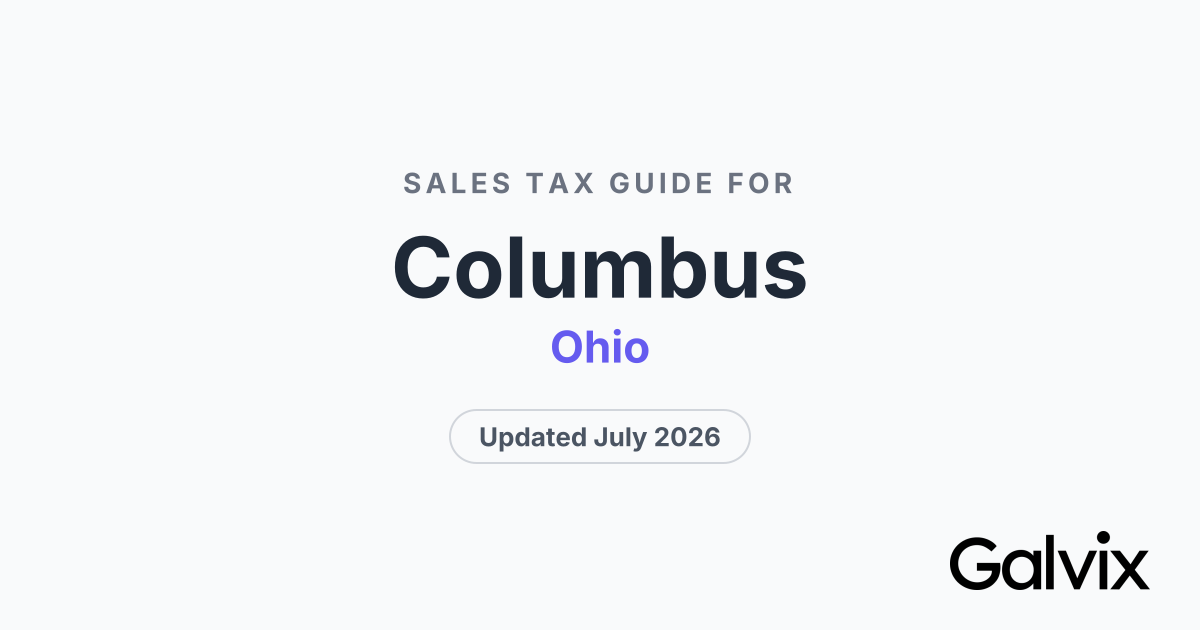 Columbus, OH Sales Tax Rate 2026 | Galvix