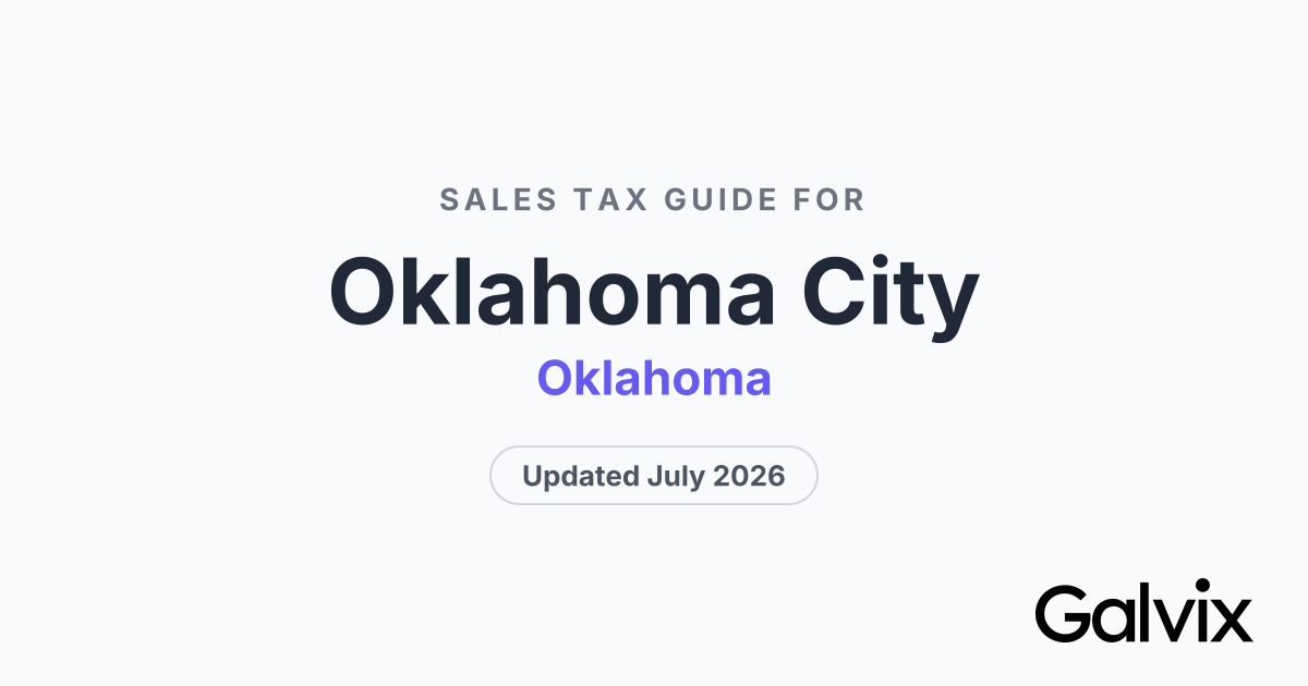 Oklahoma City, OK Sales Tax Rate 2026 | Galvix