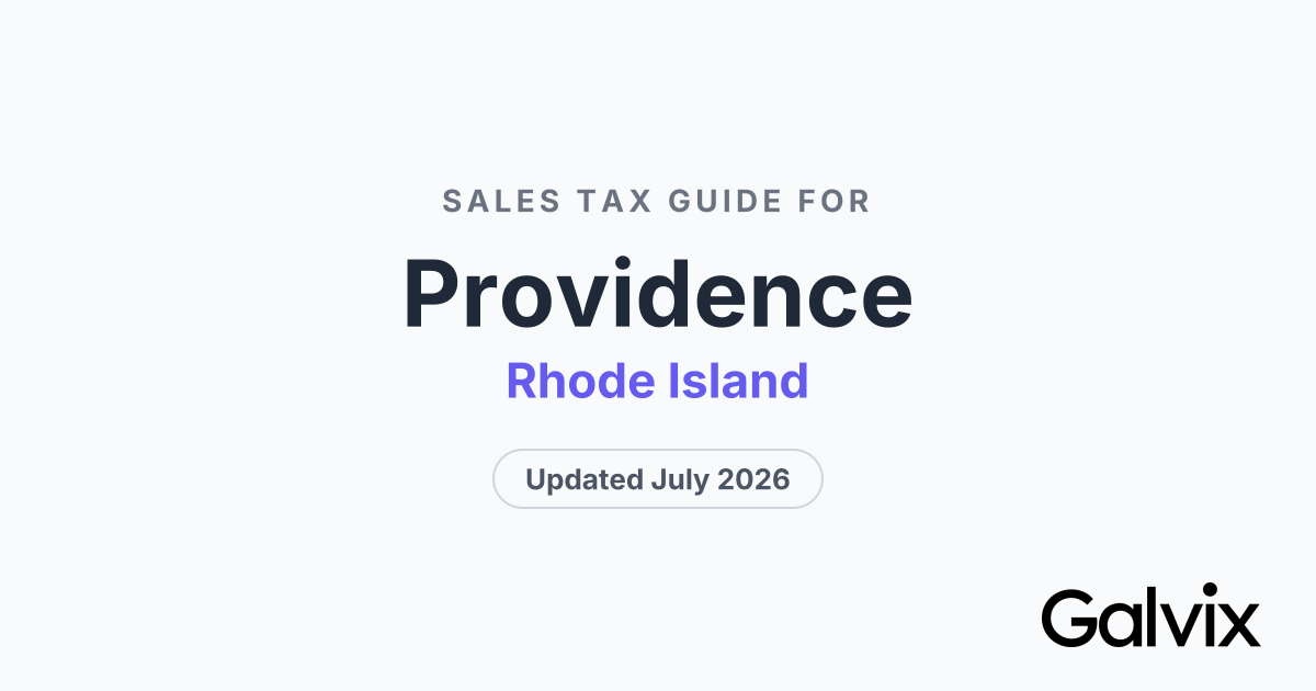 Providence, RI Sales Tax Rate 2026 | Galvix