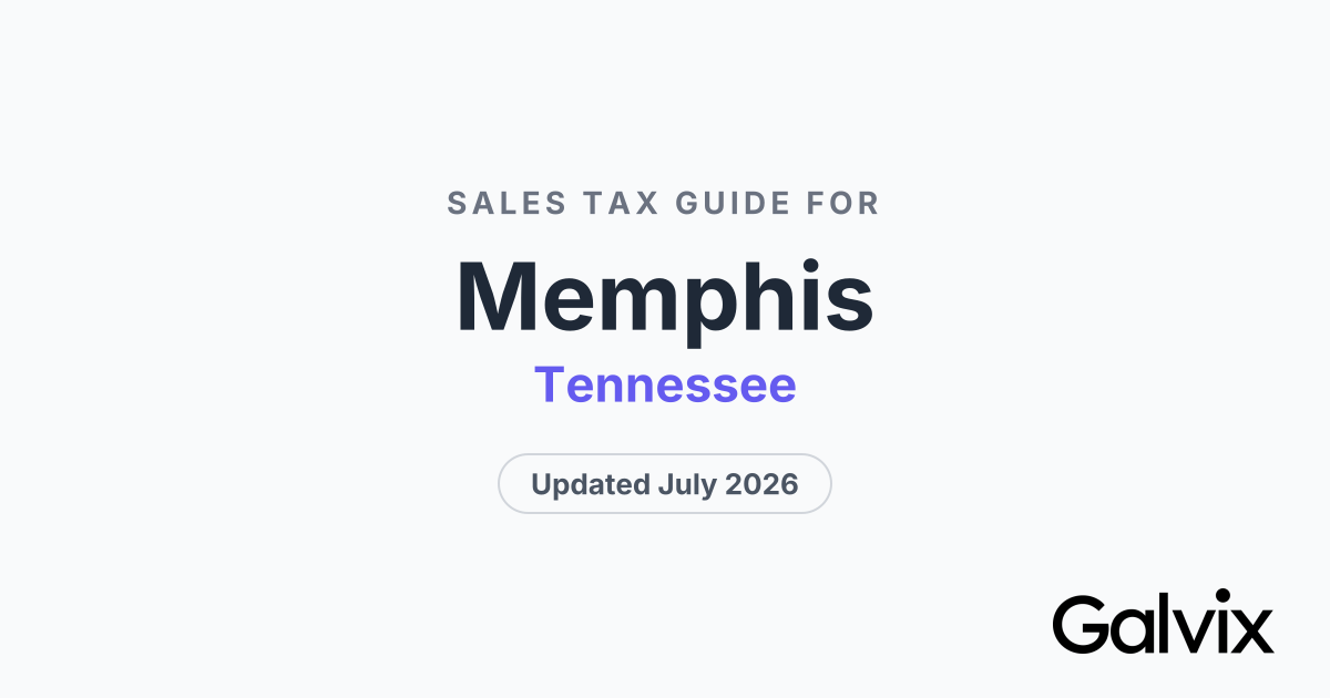 Memphis, TN Sales Tax Rate 2026 | Galvix