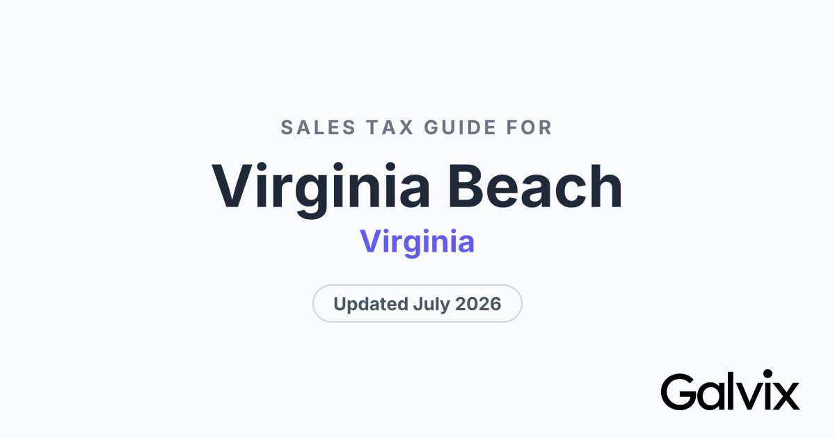 Virginia Beach, VA Sales Tax Rate 2026 | Galvix